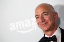 Le fondateur d'Amazon Jeff Bezos à Hollywood en Californie, le 17 septembre 2016 (FILES) This file p