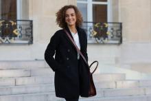 La romancière franco-marocaine Leïla Slimani quitte l'Élysée après un entretien avec Emmanuel Macron