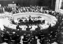 Réunion du Conseil de sécurité de l'ONU, le 7 juin 1967 à New York