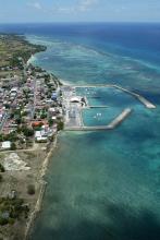 Le port de Grand-Bourg sur l'île de Marie-Galante, dans les Antilles Françaises, le 14 avril 2007