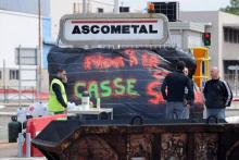 Des salariés d'Ascometal manifestent à Fos-su-Mer, le 20 mai 2014