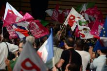 Des membres du Parti socialiste lors des universités d'été du parti à La Rochelle, le 30 août 2015