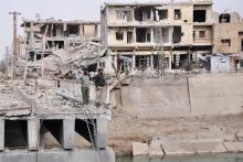 Des maisons détruites à Deir Ezzor lors d'une opération militaire entre forces syriennes et jihadist