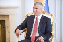 Le président du Kosovo Hashim Thaçi, le 11 octobre 2017 à Pristinia