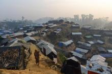 Un camp de réfugiés rohingyas à Ukhia, le 23 novembre 2017 au Bangladesh