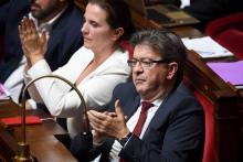 Jean-Luc Melenchon président de la France insoumise lors d'une session à l'Assemblée nationale, le 2