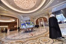 Le lobby du palace Ritz-Carlton à Ryad, le 21 mai 2017. L'hôtel aurait été transformé en prison aprè