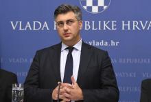 Le Premier ministre croate Andrej Plenkovic lors d'une conférence de presse à Zagreb, le 29 novembre
