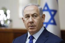 Le Premier ministre israélien Benjamin Netanyahu présidant la réunion hebdomadaire du gouvernement à