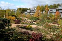 Les "Jardins Extraordinaires", l'une des zones du site "Villages Nature", lors de sa construction, l