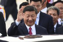 Le président chinois Xi Jinping à son arrivée à l'aéroport de Danang (Vietnam), le 10 novembre 2017,