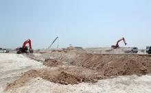 Construction du futur stade de Lusail, au Qatar, en prévision de la Coupe du Monde 2022 de football