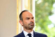 Le Premier ministre Edouard Philippe lors d'une conférence de presse à Paris le 31 août 2017