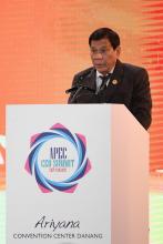 Le président philippin Rodrigo Duterte lors du sommet des pays de l'Asie-Pacifique (Apec) à Danang (