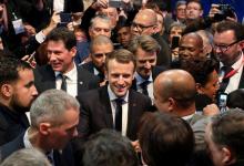 Emmanuel Macron au Congrès des maires de France, à la porte de Versailles à Paris le 23 novembre 201