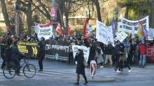 Quelque 2.000 personnes ont manifesté le 18 décembre 2017 à Vienne contre le nouveau gouvernement au