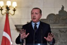 Le président turc Recep Tayyip Erdogan, le 7 décembre 2017 à Athènes, lors d'une visite en Grèce
