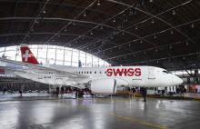 Un nouveau Bombardier CS d'une capacité de 100 sièges de la compagnie Swiss International Air Lines,