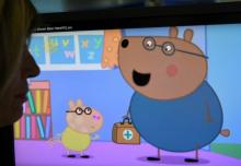 Le dessin animé "Peppa Pig", ici sur un écran le 12 décembre 2017, fait naître chez les patients des