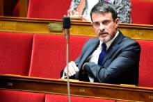 Manuel Valls dans l'hémicycle de l'Assemblée nationale, le 10 octobre 2017