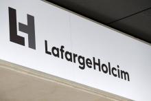 Logo LafargeHolcim le 9 mars 2017 à Paris