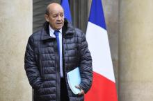 Le ministre des Affaires étrangères Jean-Yves Le Drian, le 13 décembre 2017 à l'Elysée, à Paris