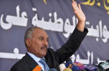 L'ex-président yéménite Ali Abdullah Saleh, le 10 mars 2011 à Sanaa