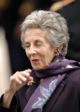 Andrée Sarkozy, mère de l'ancien président Nicolas, arrive à l'Elysée le 16 mai 2007 à Paris.