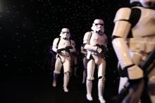 Des Stormtroopers de la saga Star Wars lors de la cérémonie de clôture du festival international du 