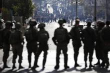Affrontements entre les forces israéliennes et des manifestants palestiniens, le 7 décembre 2017 à B