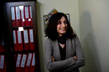La journaliste et traductrice allemande Mesale Tolu répond aux questions de journalistes à Istanbul,