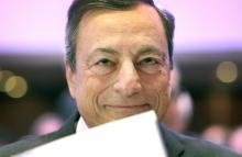 Mario Draghi, le président de la BCE, le 17 novembre 2017 à Francfort lors d'un congrès de l'institu
