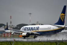Un avion de la compagnie à bas coût Ryanair sur le tarmac de l'aéroport de Dublin, le 21 septembre 2