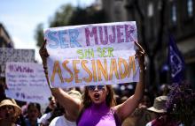 Manifestation contre les meurtres et les violences envers les femmes, le 17 septembre 2017 à Mexico