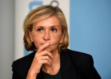 La présidente de la région Ile-de-France Valérie Pécresse lors d'une conférence de presse à Paris le