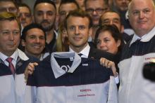 Le président Macron a visité l'usine Toyota à Onnaing (nord) le 22 janvier 2018