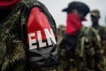 Des membres de l'ELN, le 19 novembre 2017, dans le département du Choco, en Colombie