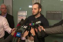 Capture d'écran d'une vidéo diffusée par CBC News le 14 octobre 2017 montrant Joshua Boyle, l'ex-ota