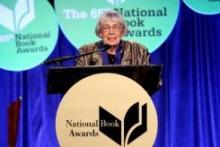 La romancière américaine Ursula K. Le Guin, décédée lundi à 88 ans. Photo prise le 19 novembre 2014 à New York.