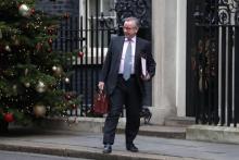 Le ministre britannique de l'Agriculture Michael Gove à Londres, le 19 décembre 2017