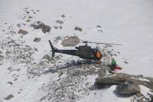 Deux alpinistes polonais viennent aux secours de l'alpiniste française Elisabeth Revol, sur le Nanga Parbat, au Pakistan, le 28 janvier 2018