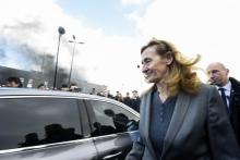 La ministre de la Justice Nicole Belloubet arrive à la prison de Vendin-le-Vieil, le 16 janvier 2018