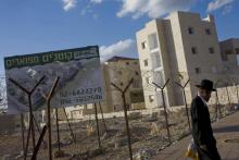 Photo d'un chantier de construction dans la colonie de Beitar Ilit, en Cisjordanie occupée, le 6 décembre 2009