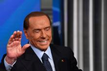 Silvio Berlusconi lors de l'émission de télévision "Porta a Porta" sur la Rai 1, le 11 janvier 2018 à Rome