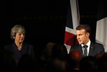 Le président Emmanuel Macron et la Première ministre britannique Theresa May, le 18 janvier 2018 à Londres