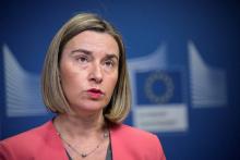 La chef de la diplomatie européenne Federica Mogherini, le 14 décembre 2017 à Bruxelles