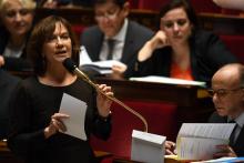 La ministre de la Famille, de l'Enfance et du droit des femmes, Laurence Rossignol à l'Assemblée nationale à Paris le 18 janvier 2017