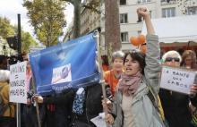 Manifestation à Paris contre onze vaccins obligatoires devant le ministère de la Santé, le 9 septembre 2017