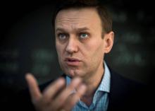 Alexeï Navalny pendant un entretien avec l'AFP, le 16 janvier à Moscou