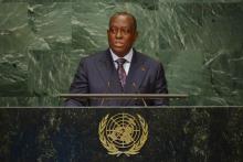 L'ancien vice-président angolais Manuel Vicente à la tribune des Nations unies à New-York, le 22 septembre 2016